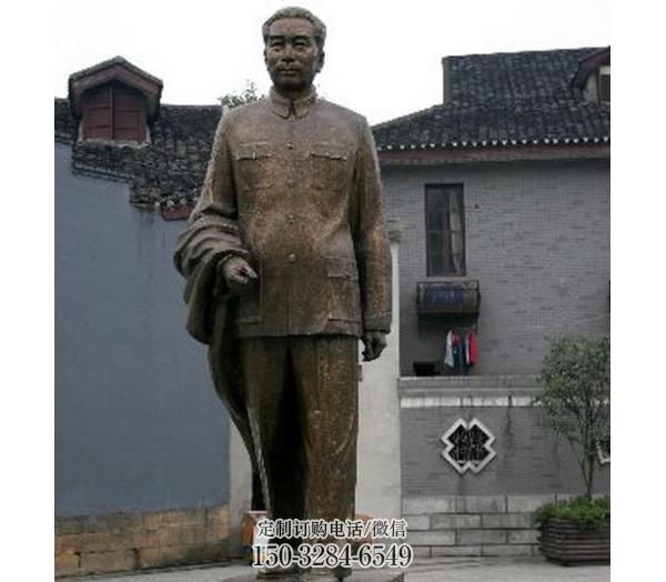 铸铜周恩来战像雕塑厂家 铸铜周恩来战像雕塑厂家