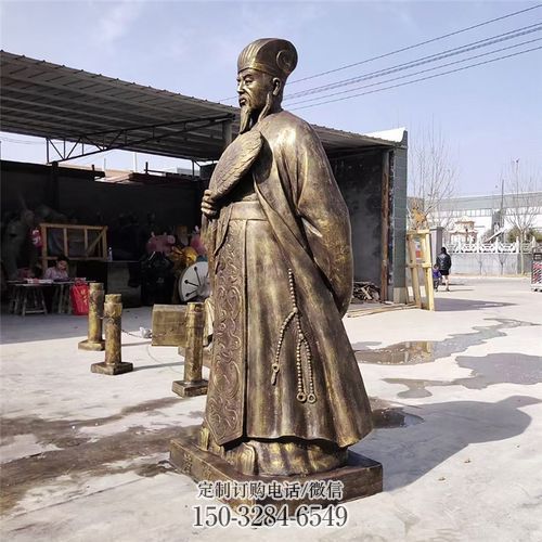仿铜诸葛亮雕塑,古代名人人物雕塑 仿铜诸葛亮雕塑,古代名人人物雕塑