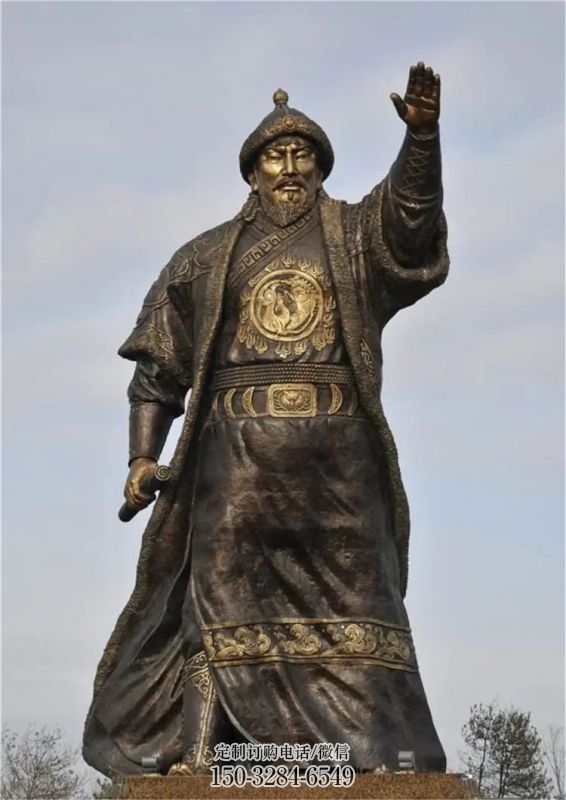 成吉思汗人物雕塑,古代名人雕像,铸铜人物雕塑 成吉思汗人物雕塑,古代名人雕像,铸铜人物雕塑